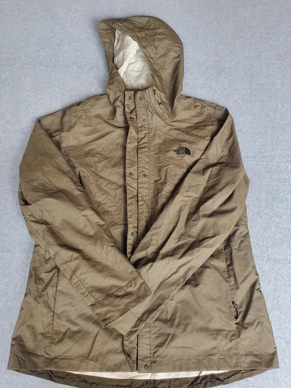 The North Face Womens Hooded Shell Jacket — Olive Brown